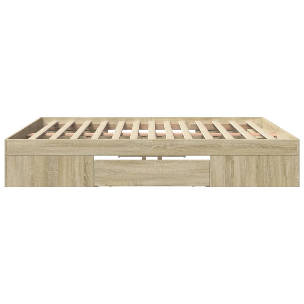 Cadre de lit sans matelas chêne sonoma 180x200 cm - XIOS