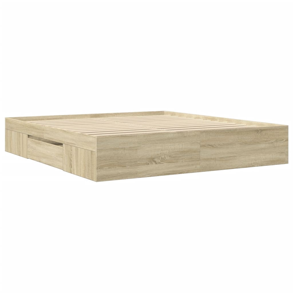 Cadre de lit sans matelas chêne sonoma 180x200 cm - XIOS