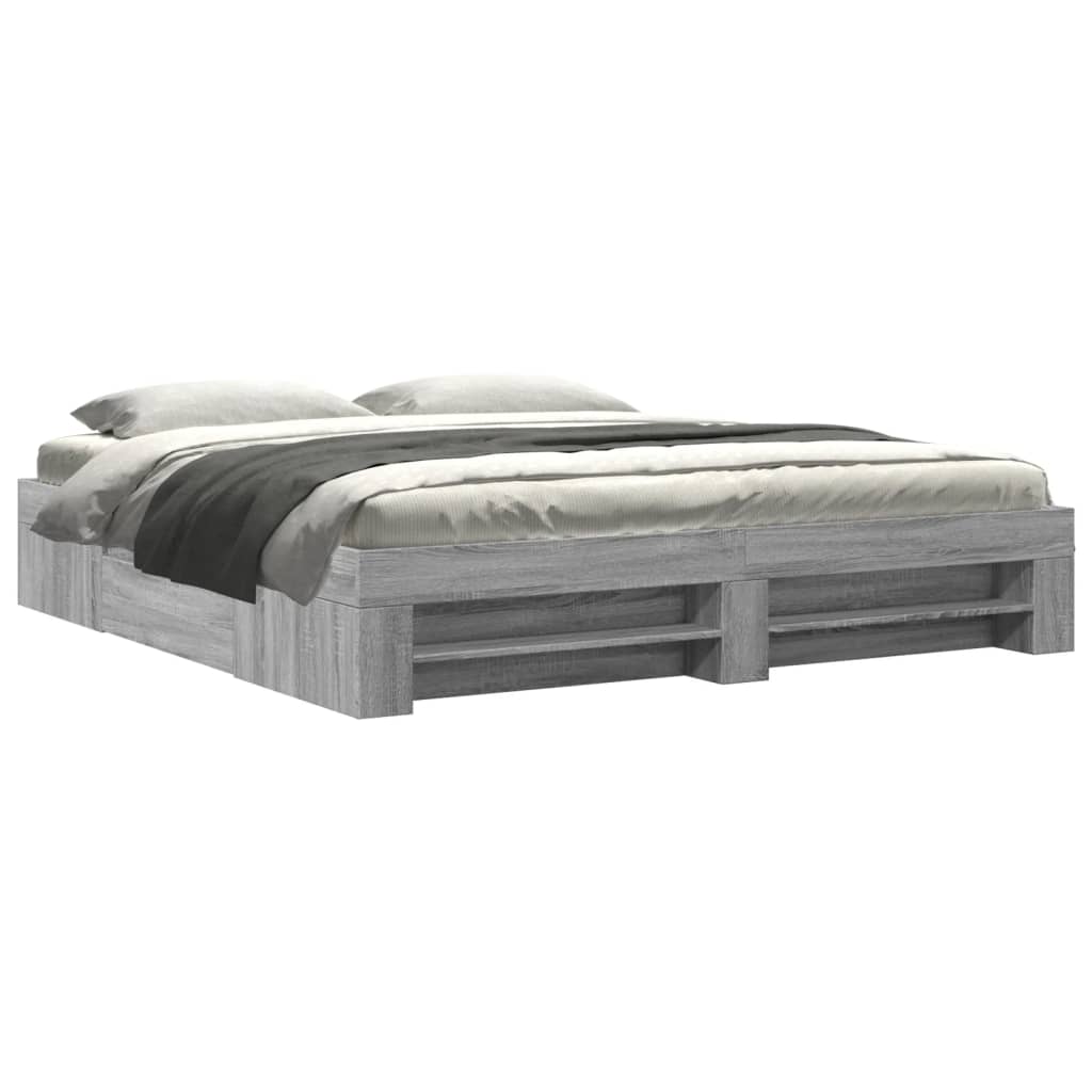 Cadre de lit sans matelas sonoma gris 180x200 cm - XIOS