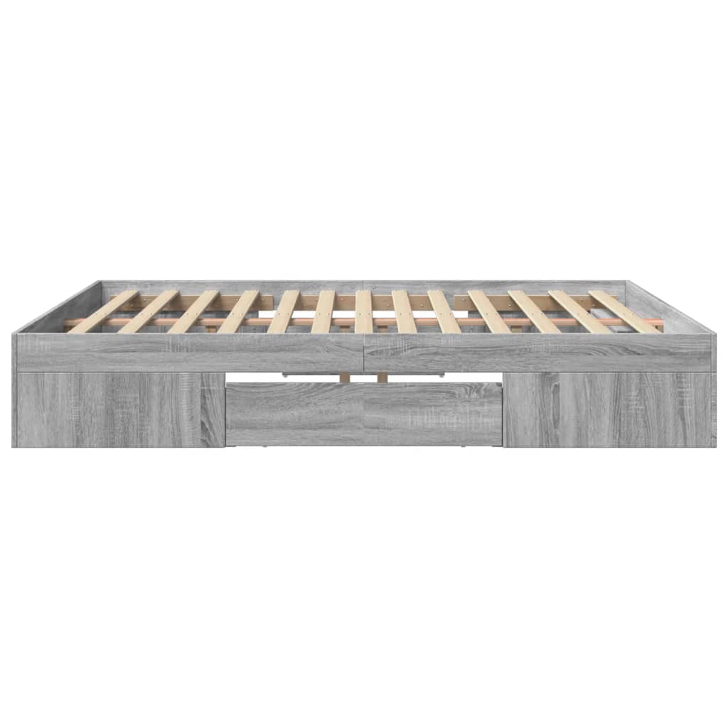 Cadre de lit sans matelas sonoma gris 180x200 cm - XIOS