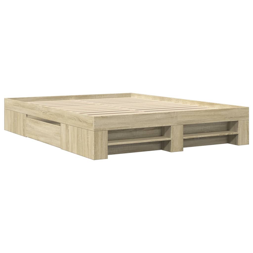 Cadre de lit sans matelas chêne sonoma 160x200 cm - XIOS