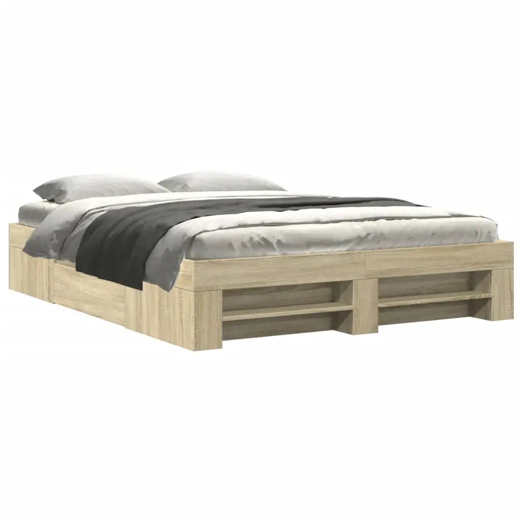 Cadre de lit sans matelas chêne sonoma 150x200 cm - XIOS