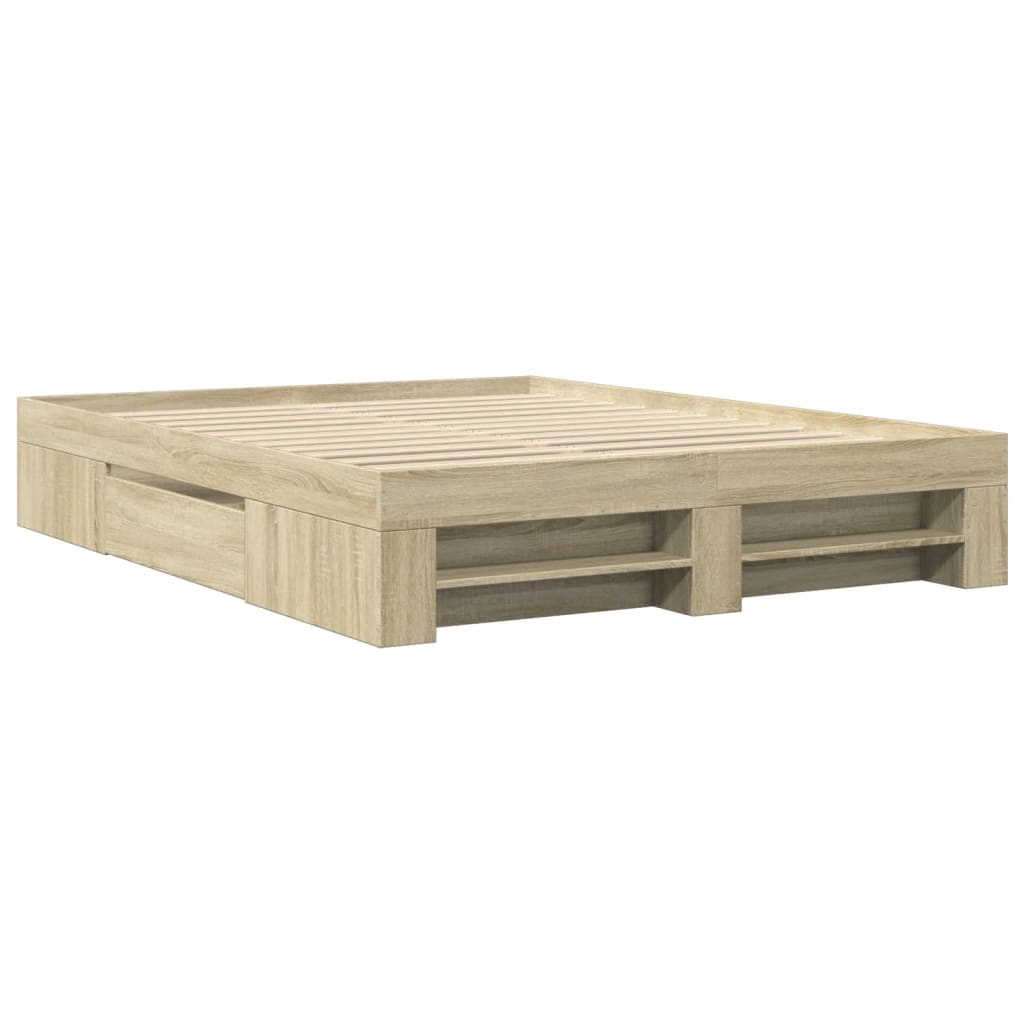 Cadre de lit sans matelas chêne sonoma 150x200 cm - XIOS