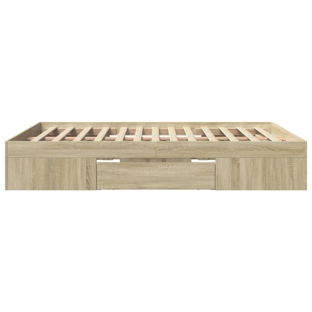 Cadre de lit sans matelas chêne sonoma 150x200 cm - XIOS