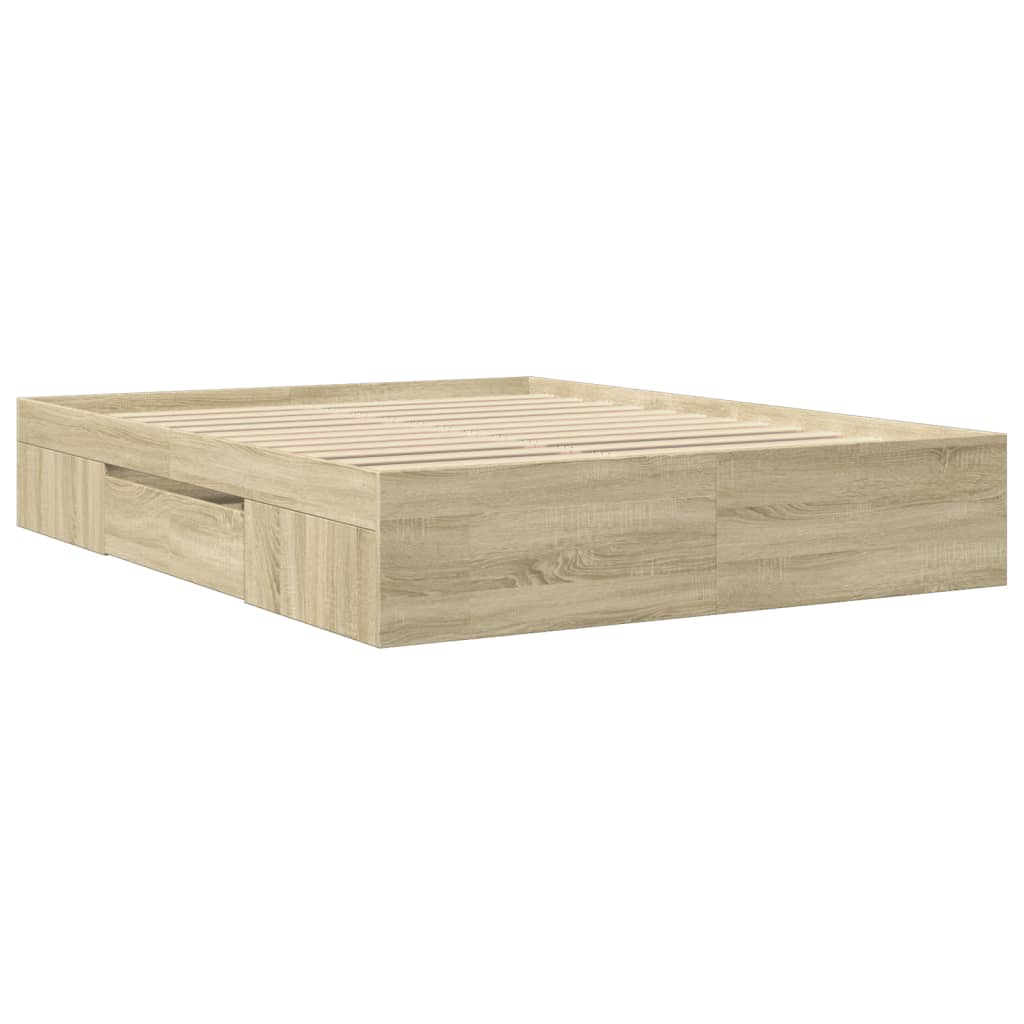 Cadre de lit sans matelas chêne sonoma 150x200 cm - XIOS
