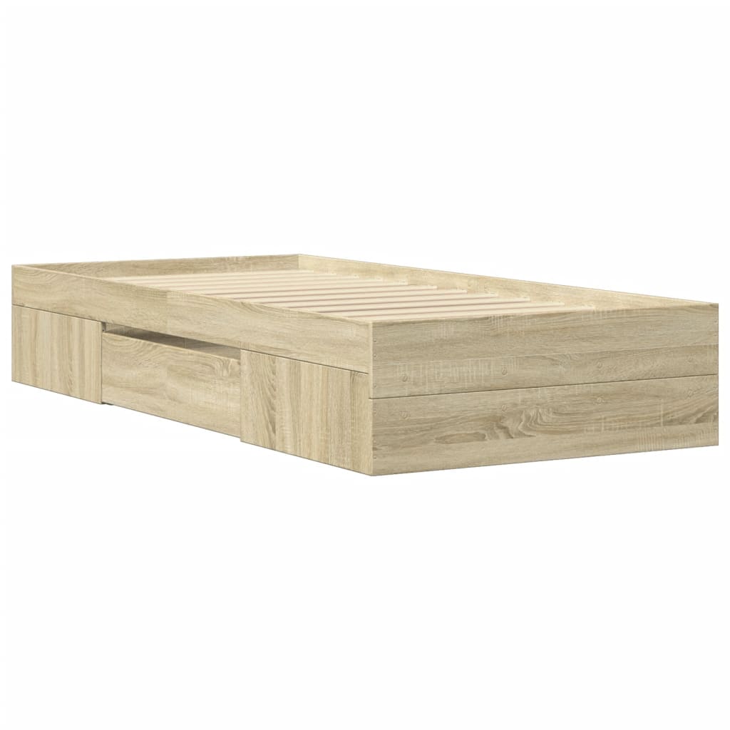 Cadre de lit sans matelas chêne sonoma 90x200 cm - XIOS