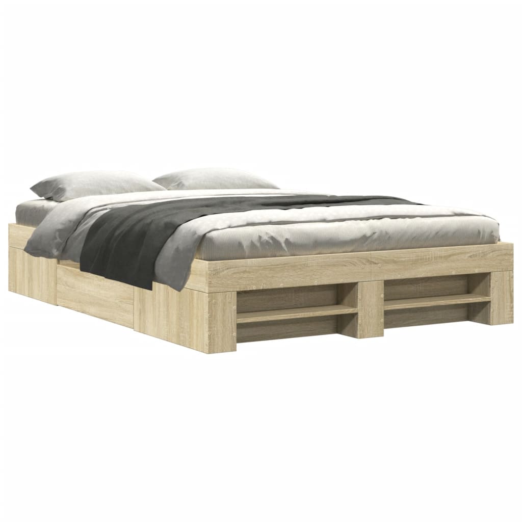 Cadre de lit sans matelas chêne sonoma 140x190 cm - XIOS
