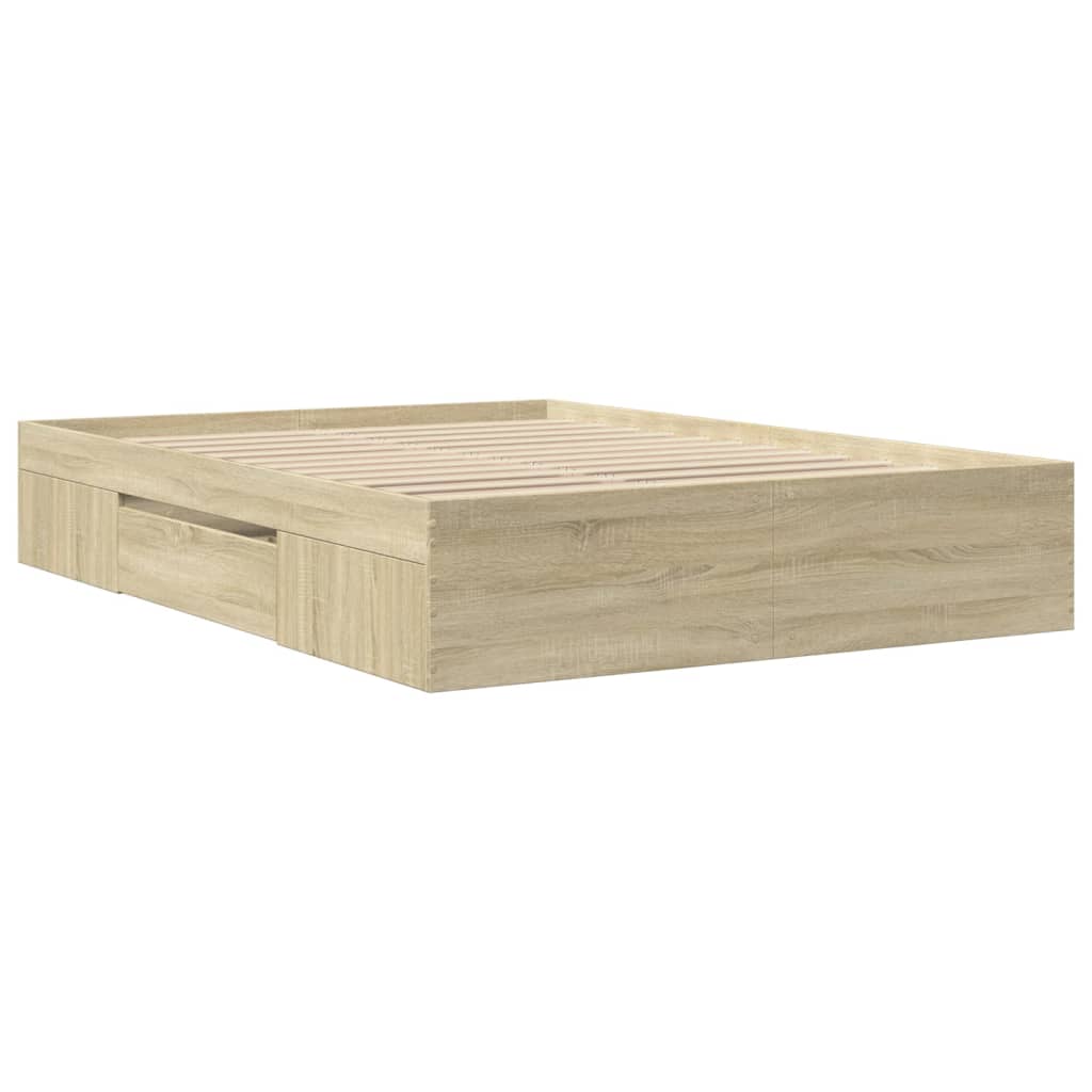 Cadre de lit sans matelas chêne sonoma 140x190 cm - XIOS
