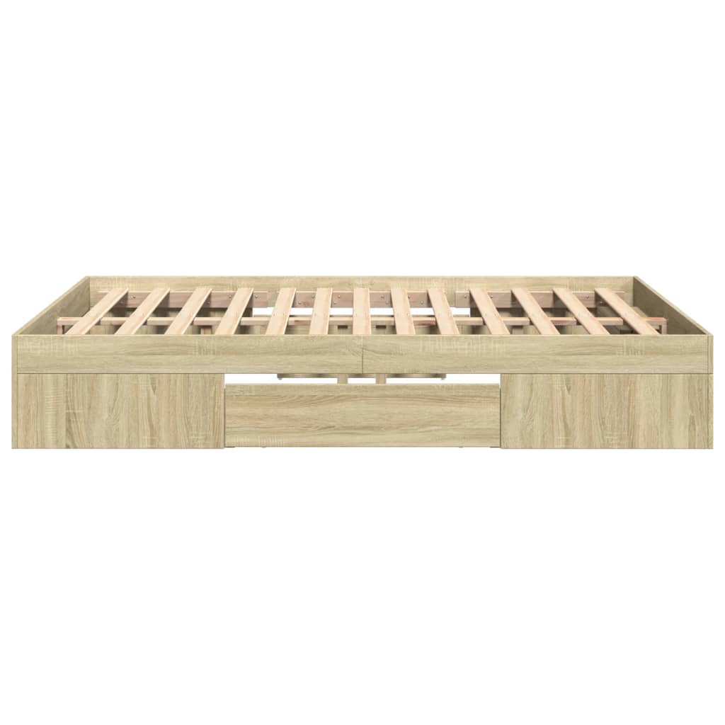 Cadre de lit sans matelas chêne sonoma 135x190 cm - XIOS