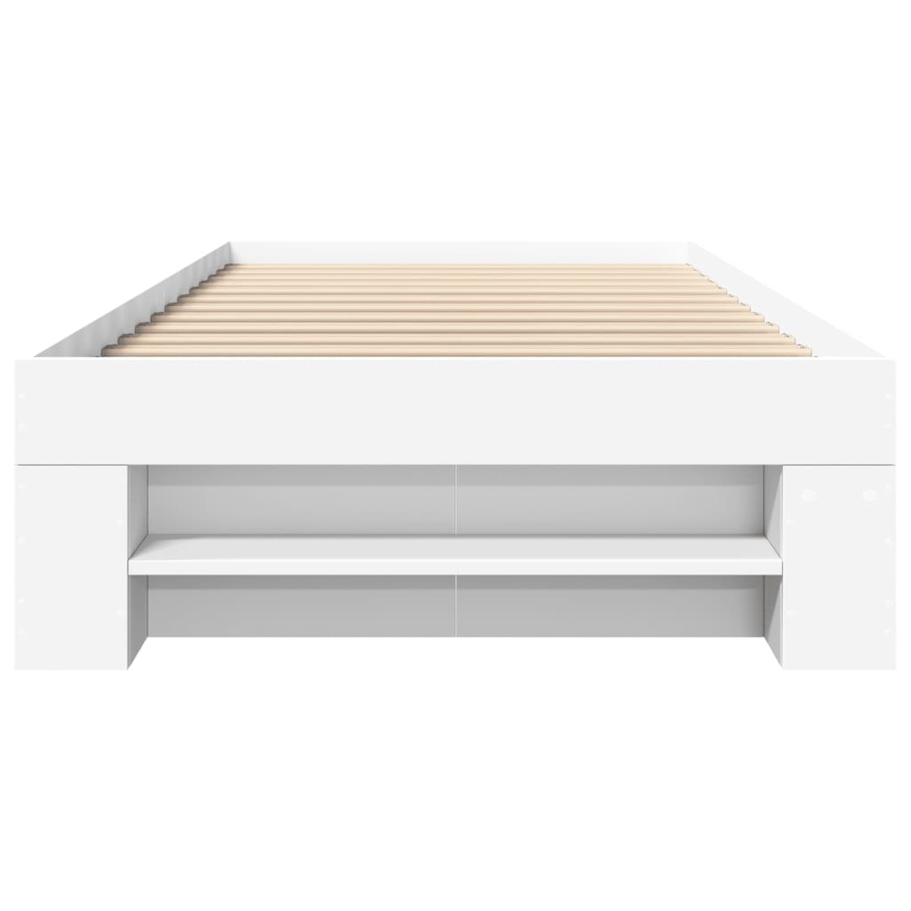 Cadre de lit sans matelas blanc 90x190 cm bois d'ingénierie - XIOS