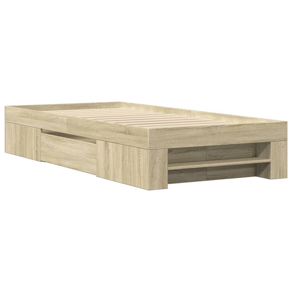 Cadre de lit sans matelas chêne sonoma 90x190 cm - XIOS