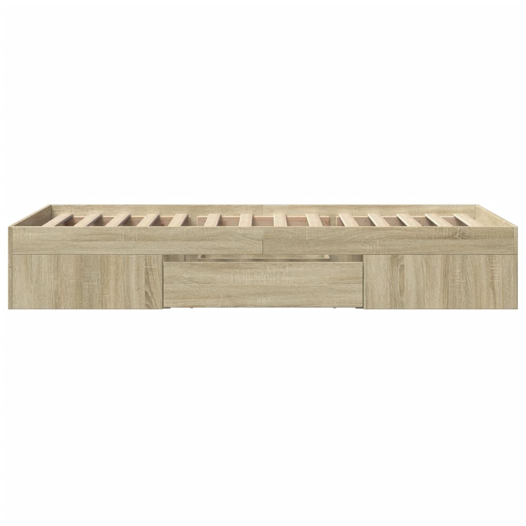 Cadre de lit sans matelas chêne sonoma 90x190 cm - XIOS