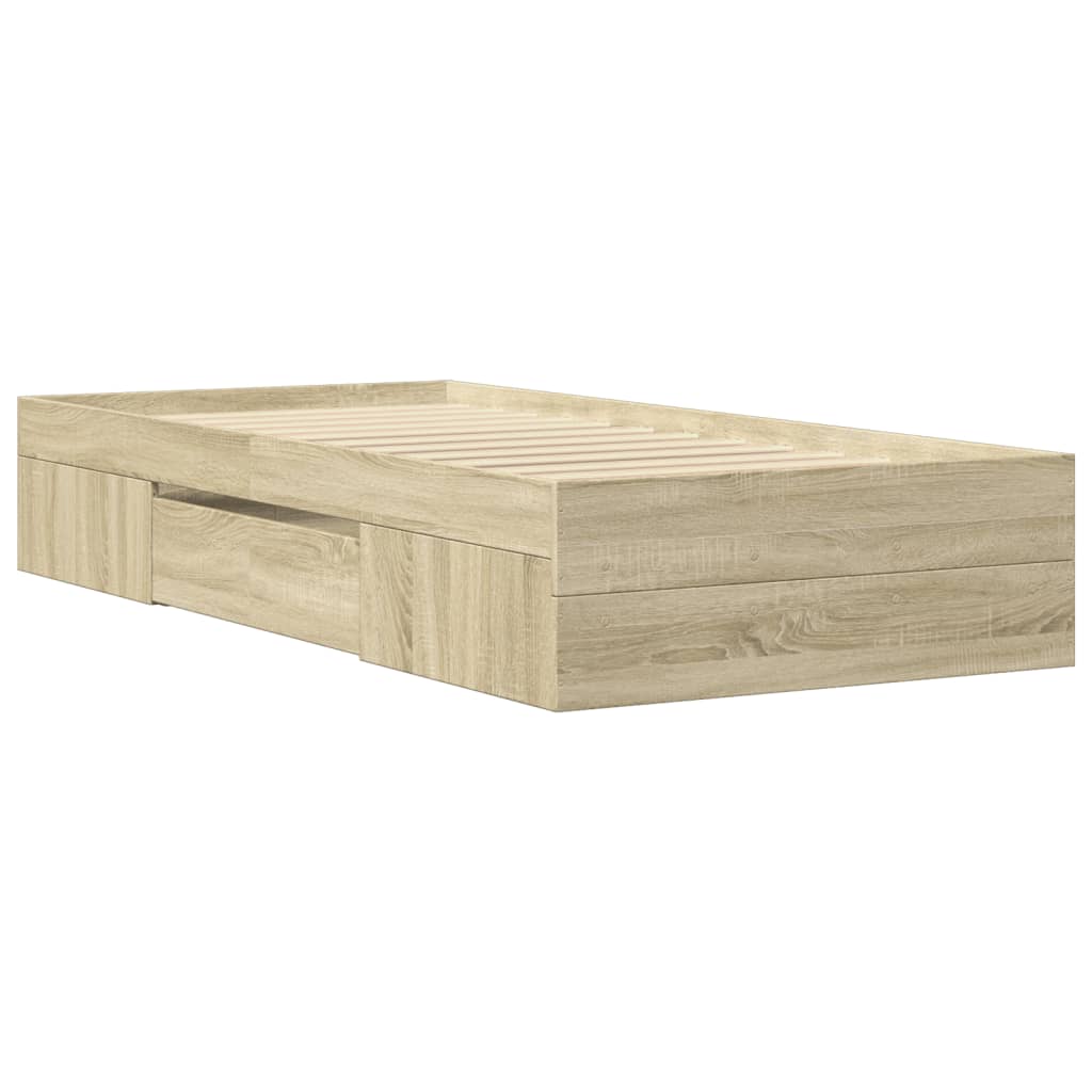 Cadre de lit sans matelas chêne sonoma 90x190 cm - XIOS