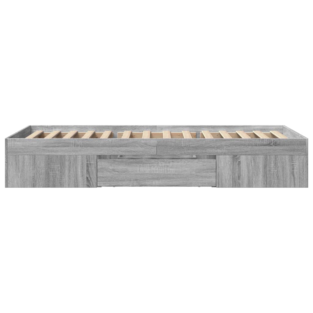 Cadre de lit sans matelas sonoma gris 90x190 cm - XIOS