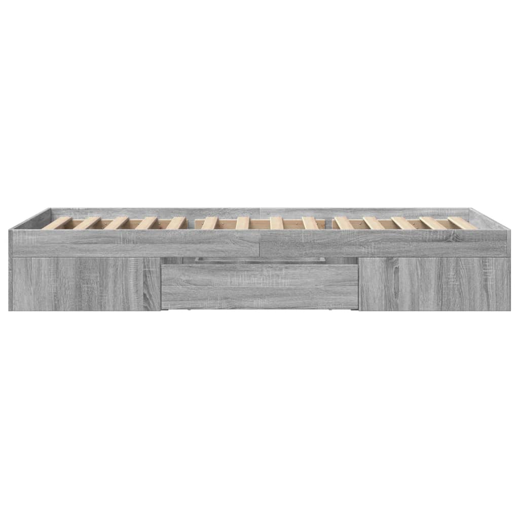 Cadre de lit sans matelas sonoma gris 75x190 cm - XIOS