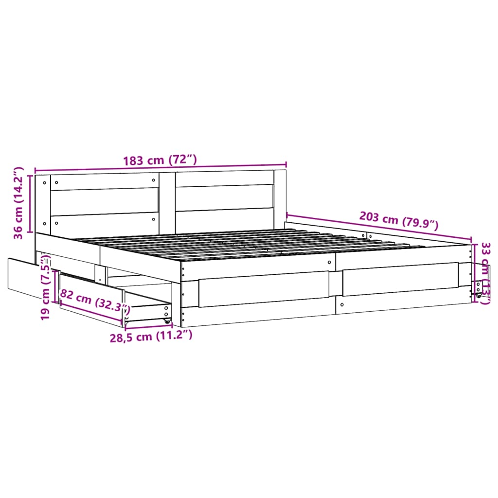 Cadre de lit avec tête de lit sans matelas blanc 180x200 cm - XIOS