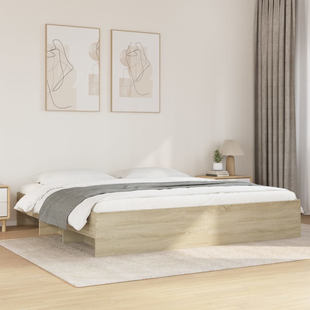 Cadre de lit sans matelas chêne sonoma 200x200 cm - XIOS