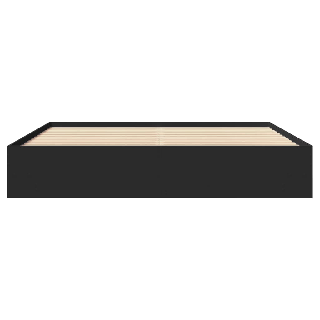 Cadre de lit sans matelas noir 180x200 cm bois d'ingénierie - XIOS
