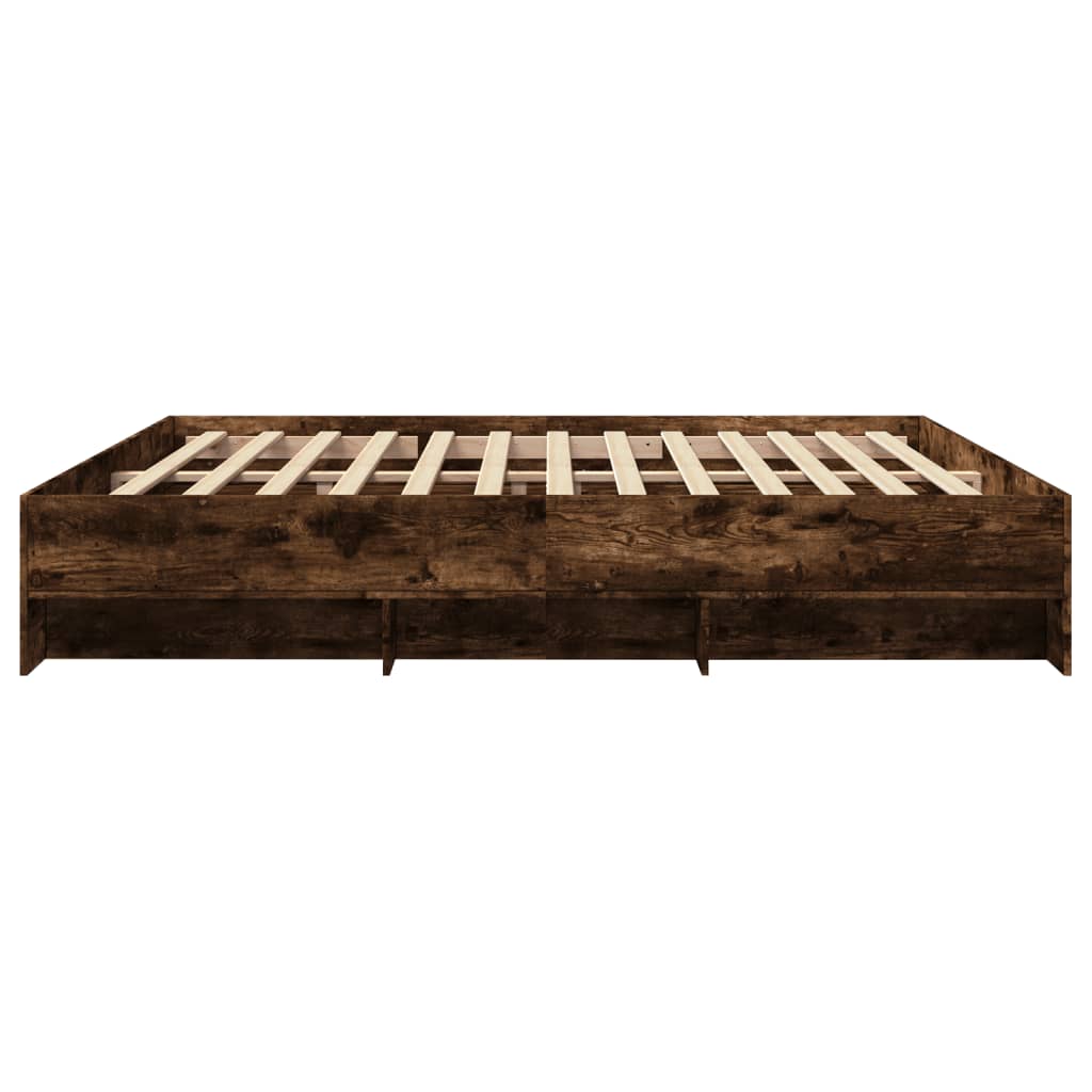Cadre de lit sans matelas chêne fumé 180x200 cm - XIOS
