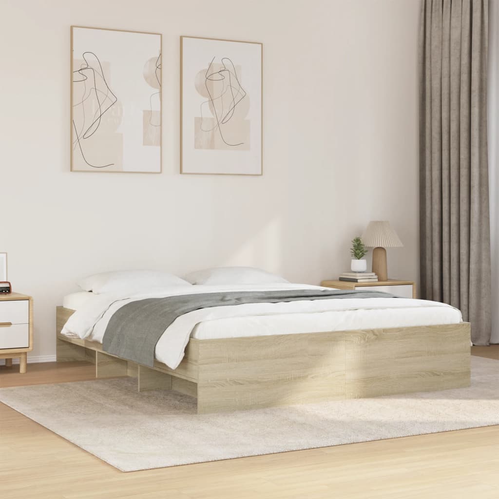 Cadre de lit sans matelas chêne sonoma 160x200 cm - XIOS
