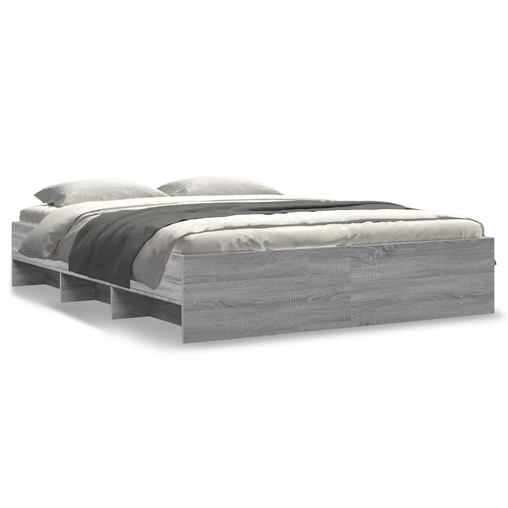 Cadre de lit sans matelas sonoma gris 150x200 cm - XIOS
