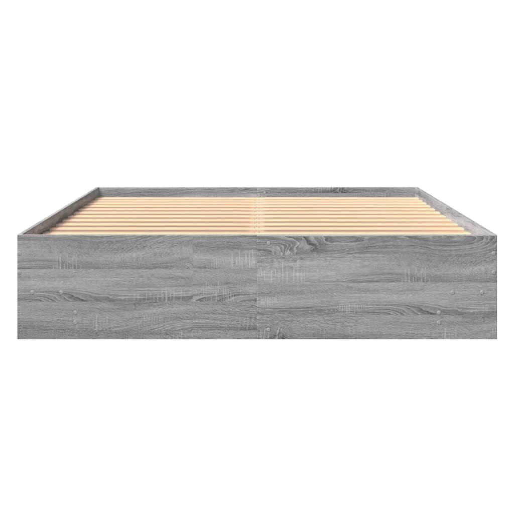 Cadre de lit sans matelas sonoma gris 150x200 cm - XIOS
