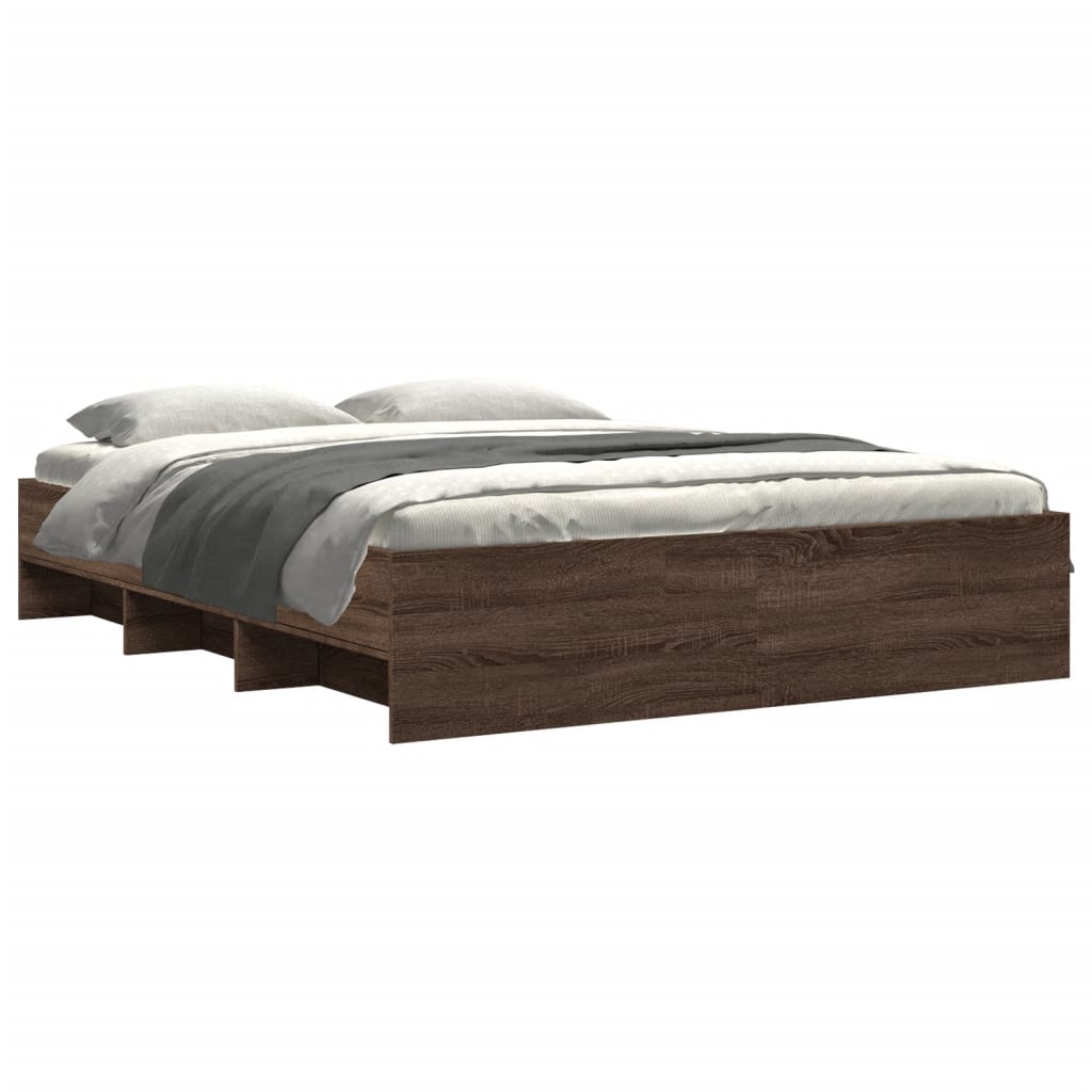 Cadre de lit sans matelas chêne marron 150x200 cm - XIOS
