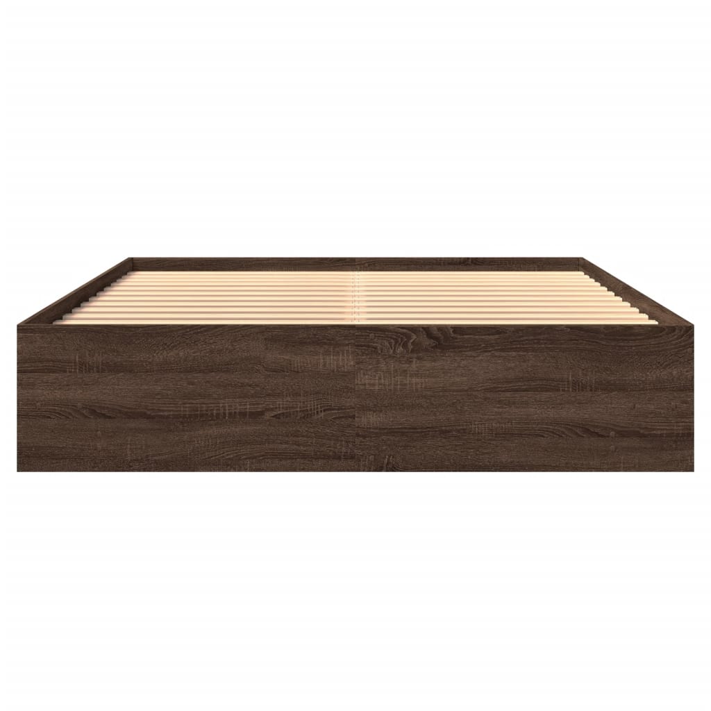 Cadre de lit sans matelas chêne marron 150x200 cm - XIOS