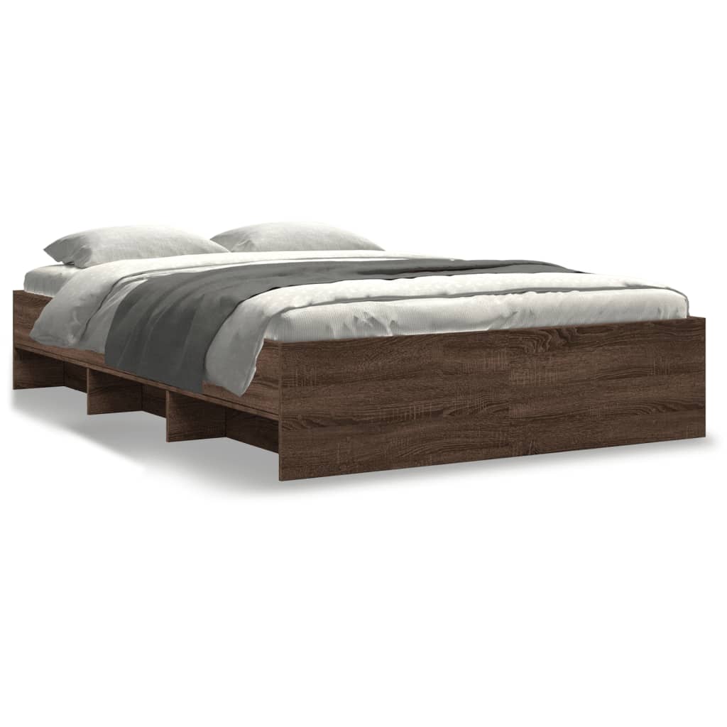 Cadre de lit sans matelas chêne marron 140x200 cm - XIOS