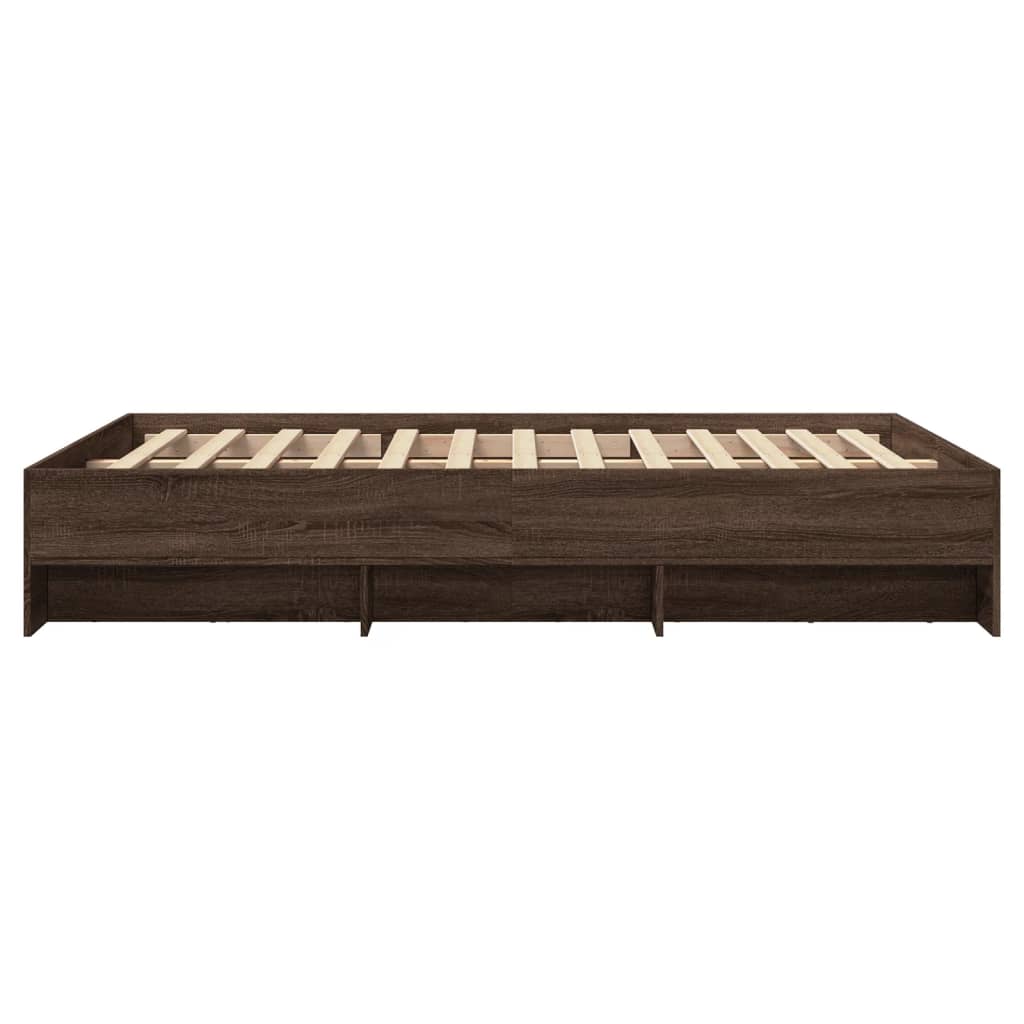 Cadre de lit sans matelas chêne marron 140x200 cm - XIOS