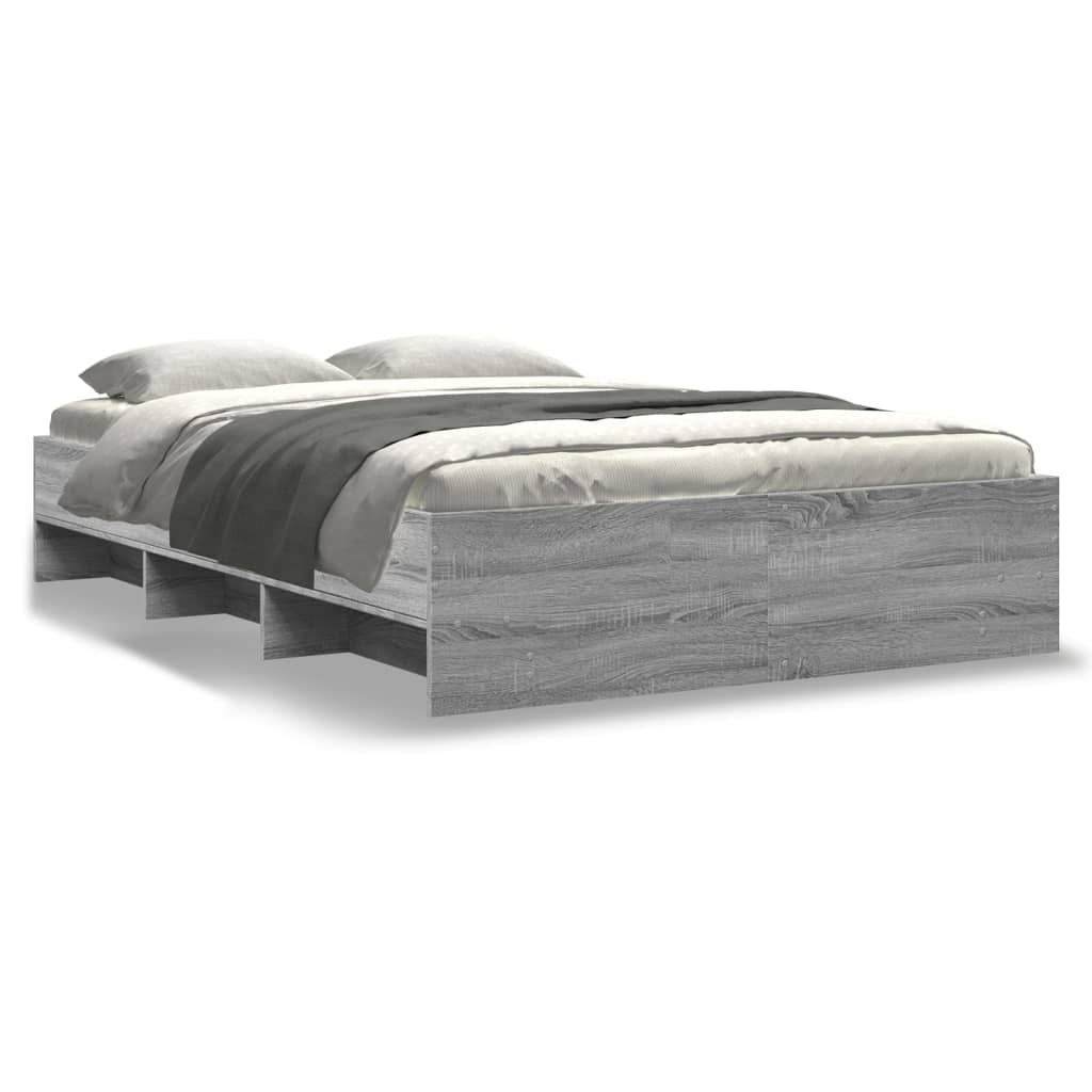 Cadre de lit sans matelas sonoma gris 120x200cm bois ingénierie - XIOS