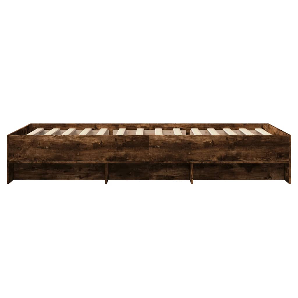 Cadre de lit sans matelas chêne fumé 100x200 cm bois ingénierie - XIOS