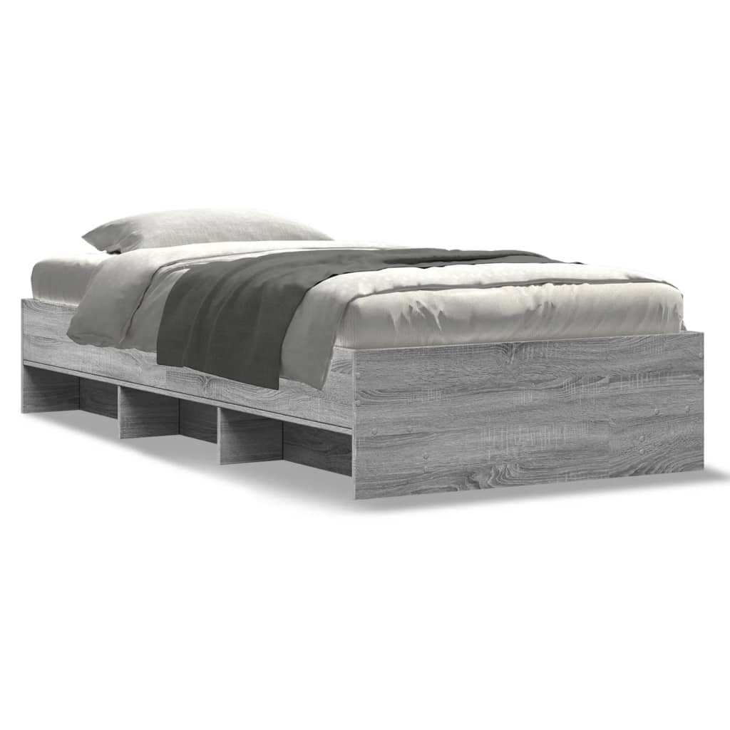Cadre de lit sans matelas sonoma gris 100x200 cm - XIOS