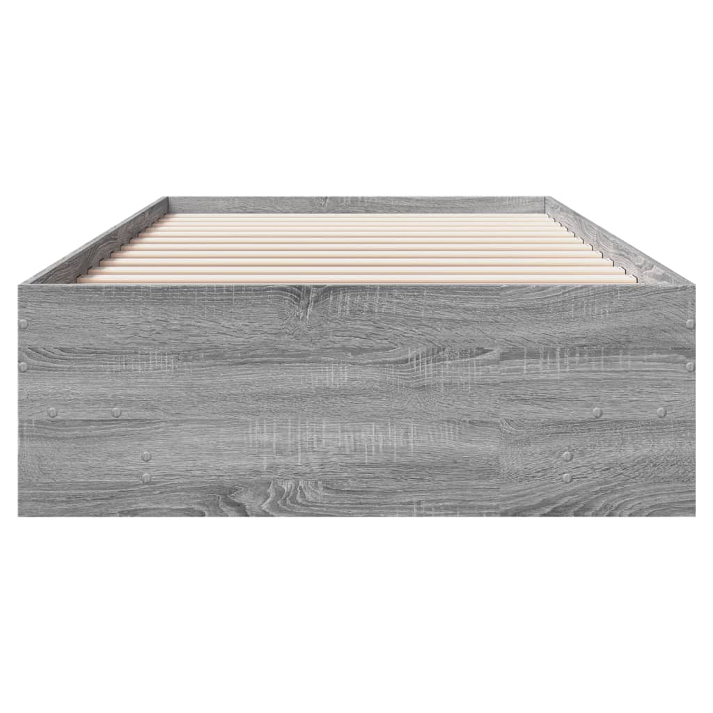 Cadre de lit sans matelas sonoma gris 100x200 cm - XIOS