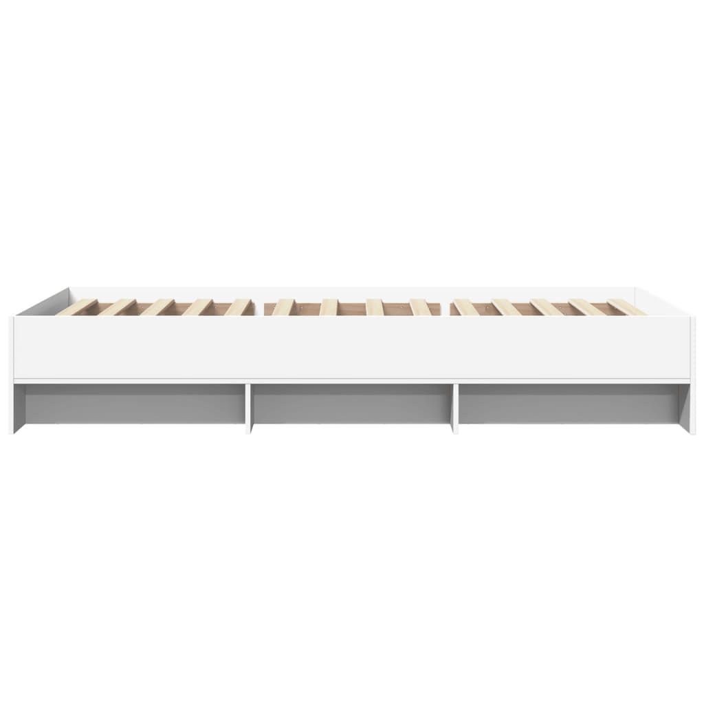 Cadre de lit sans matelas blanc 90x200 cm bois d'ingénierie - XIOS