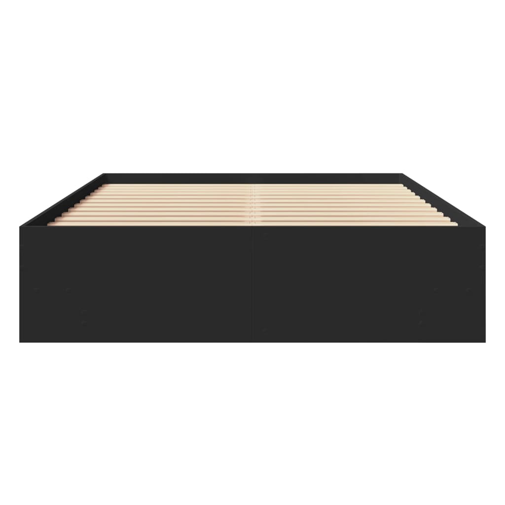 Cadre de lit sans matelas noir 140x190 cm bois d'ingénierie - XIOS