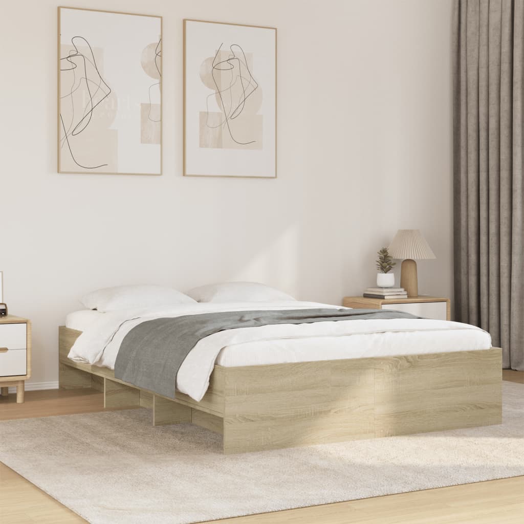 Cadre de lit sans matelas chêne sonoma 135x190 cm - XIOS