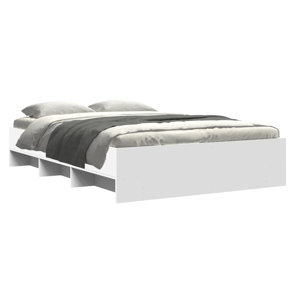 Cadre de lit sans matelas blanc 120x190 cm bois d'ingénierie - XIOS