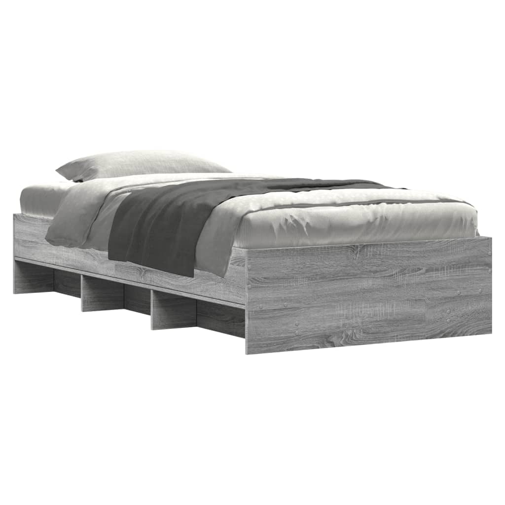 Cadre de lit sans matelas sonoma gris 90x190 cm - XIOS
