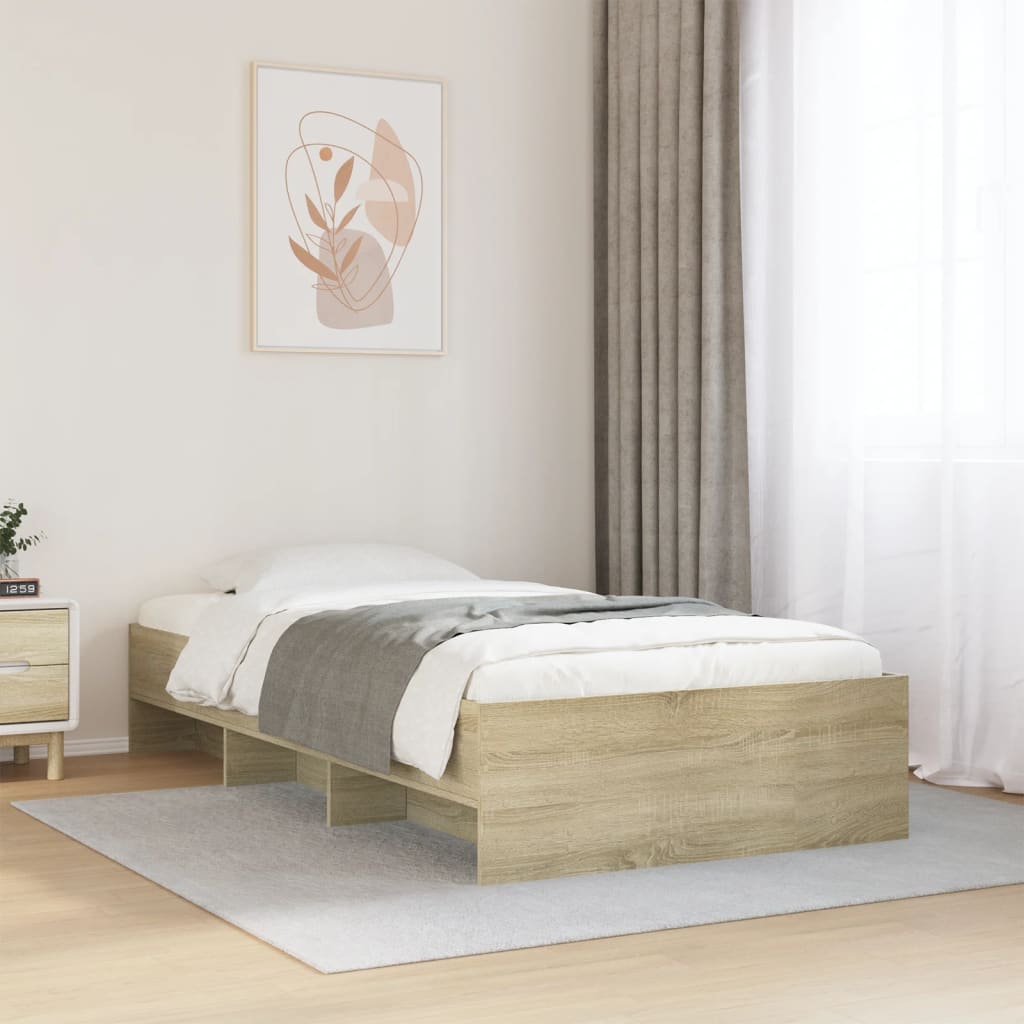 Cadre de lit sans matelas chêne sonoma 75x190 cm - XIOS