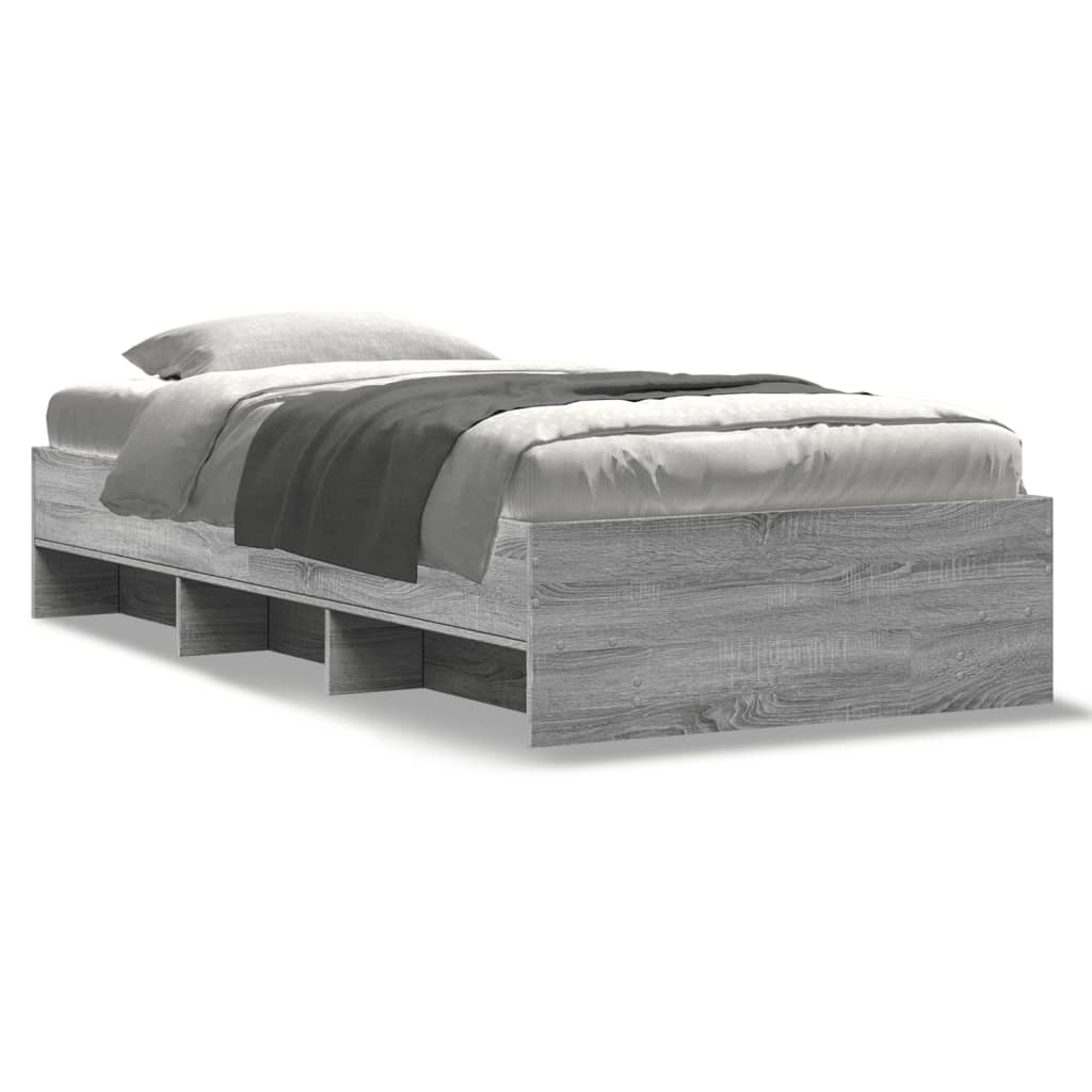 Cadre de lit sans matelas sonoma gris 75x190 cm - XIOS