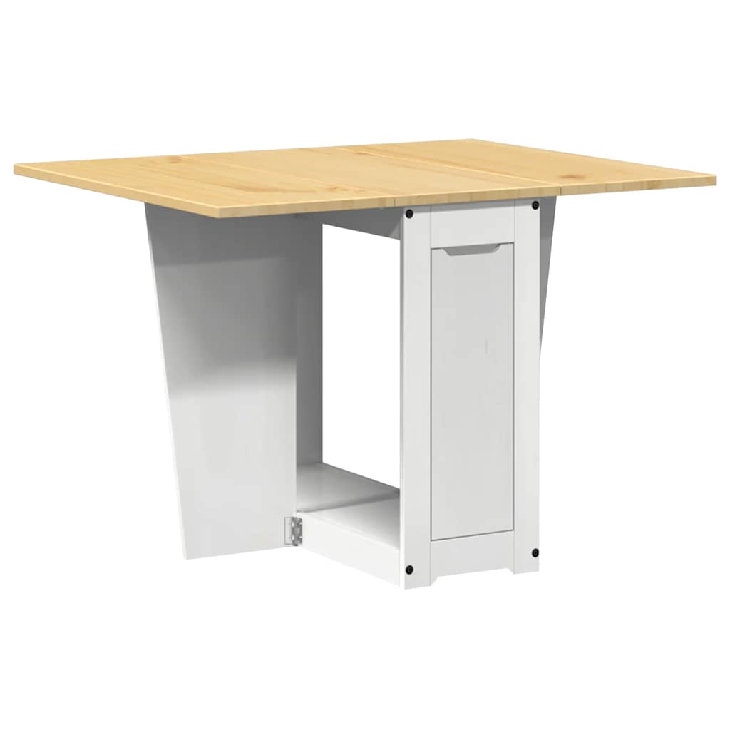 Ensemble à manger papillon 5 pcs Corona pliable blanc bois pin - XIOS