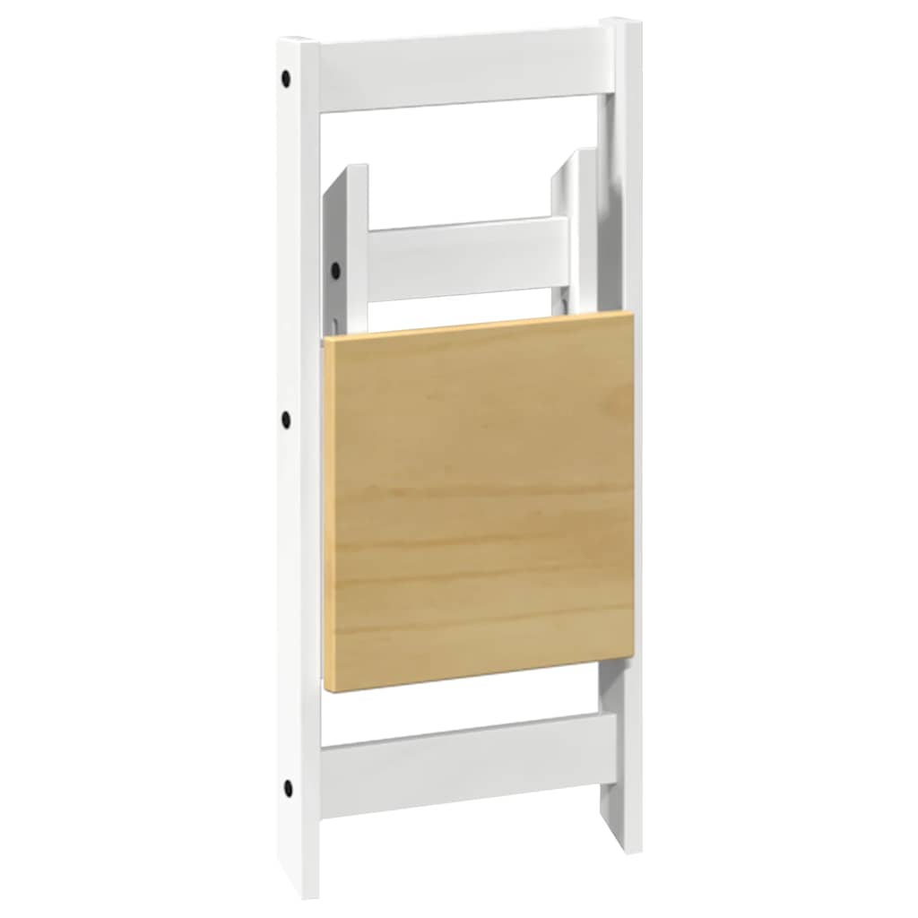 Ensemble à manger papillon 5 pcs Corona pliable blanc bois pin - XIOS