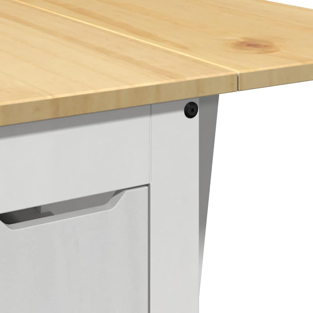 Ensemble à manger papillon 5 pcs Corona pliable blanc bois pin - XIOS