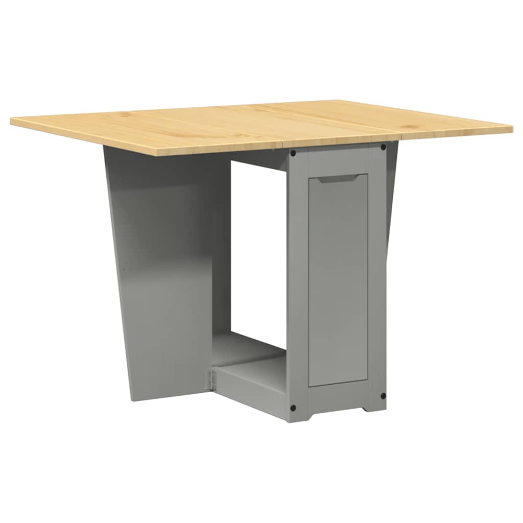 Ensemble à manger papillon 5 pcs Corona pliable gris bois pin - XIOS