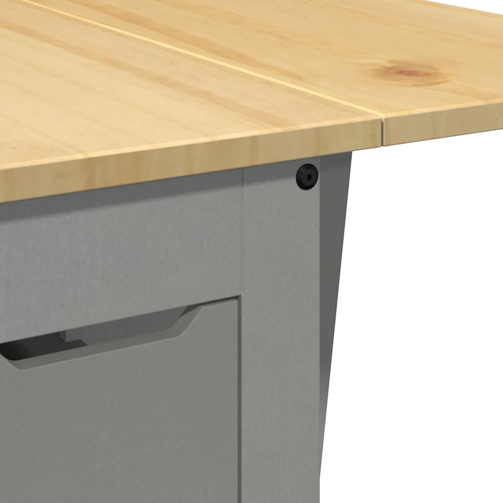 Ensemble à manger papillon 5 pcs Corona pliable gris bois pin - XIOS