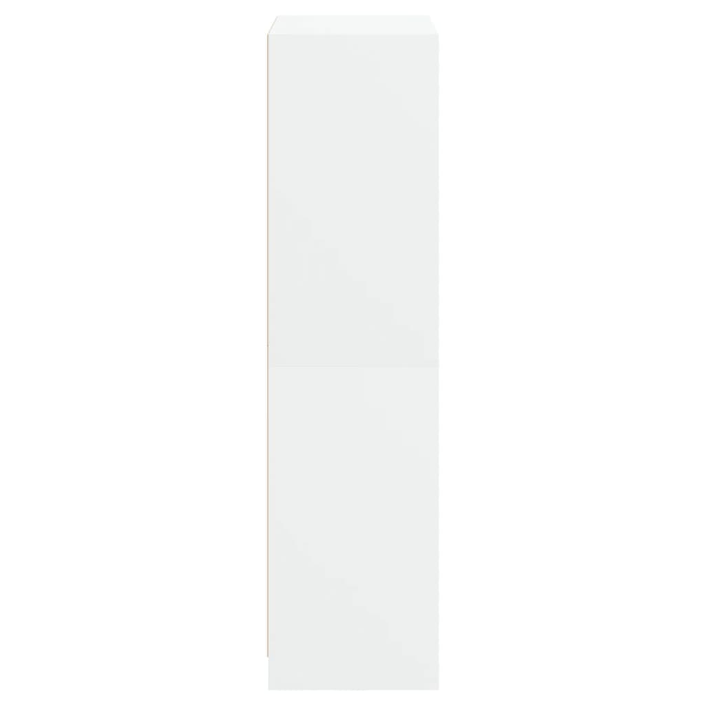 Buffet haut avec portes blanc 68x37x142 cm bois d'ingénierie - XIOS