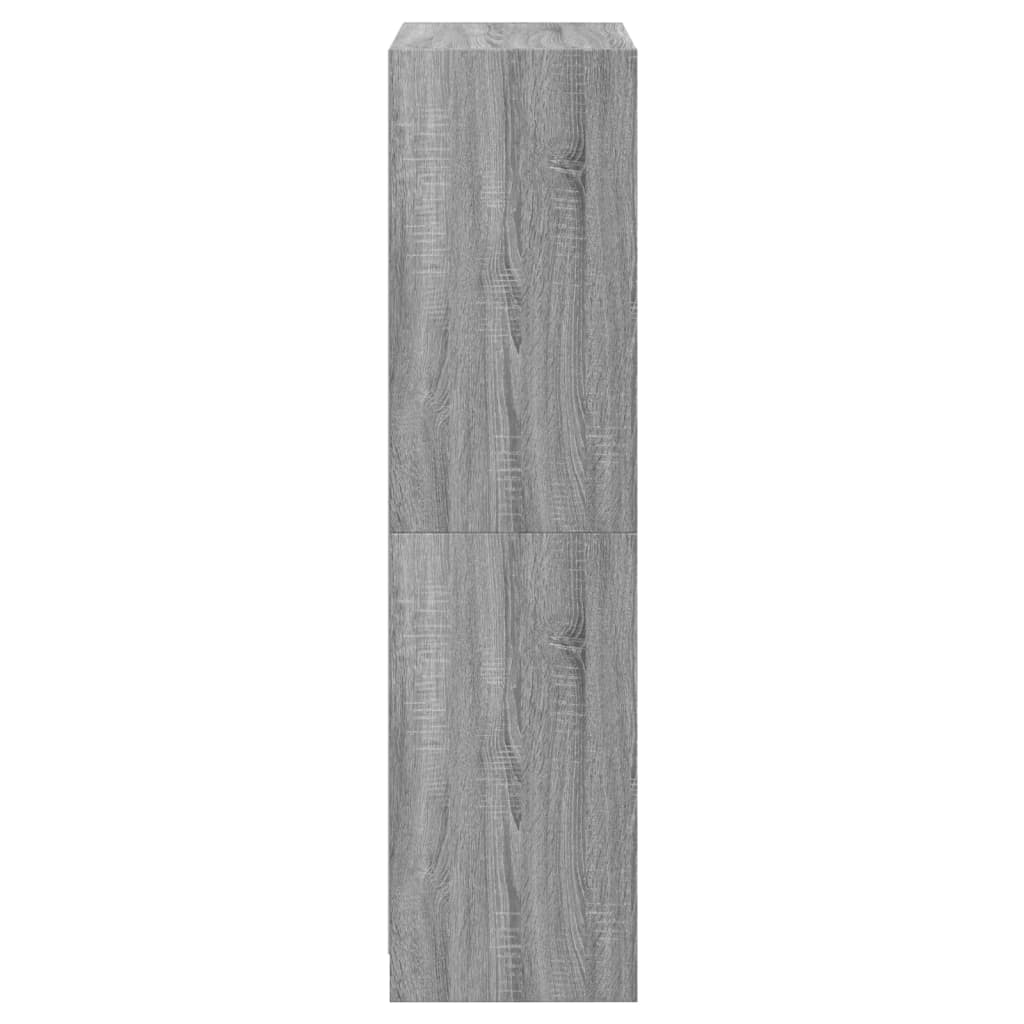 Buffet haut avec portes gris sonoma 68x37x142cm bois ingénierie - XIOS