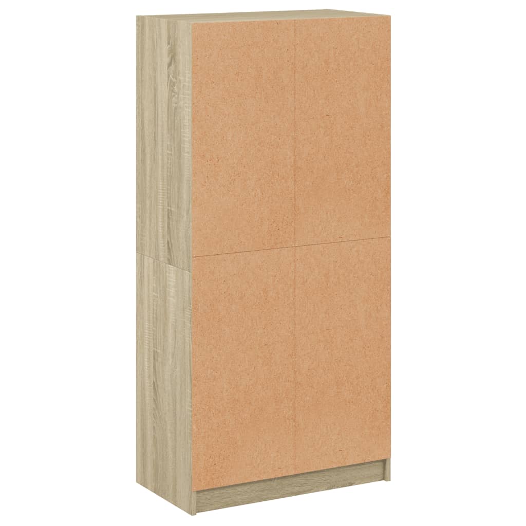 Buffet haut avec portes chêne sonoma bois d'ingénierie - XIOS