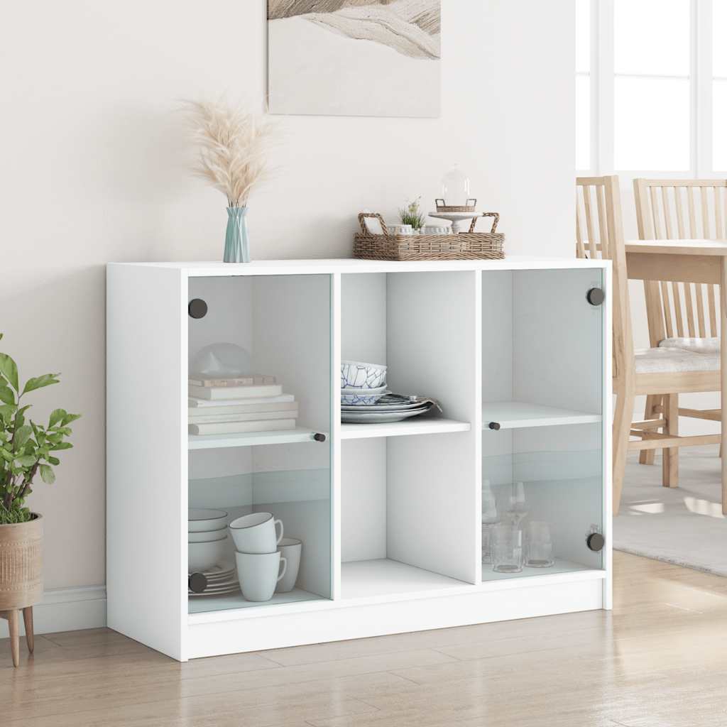 Buffet blanc 102x37x75,5 cm bois d'ingénierie - XIOS